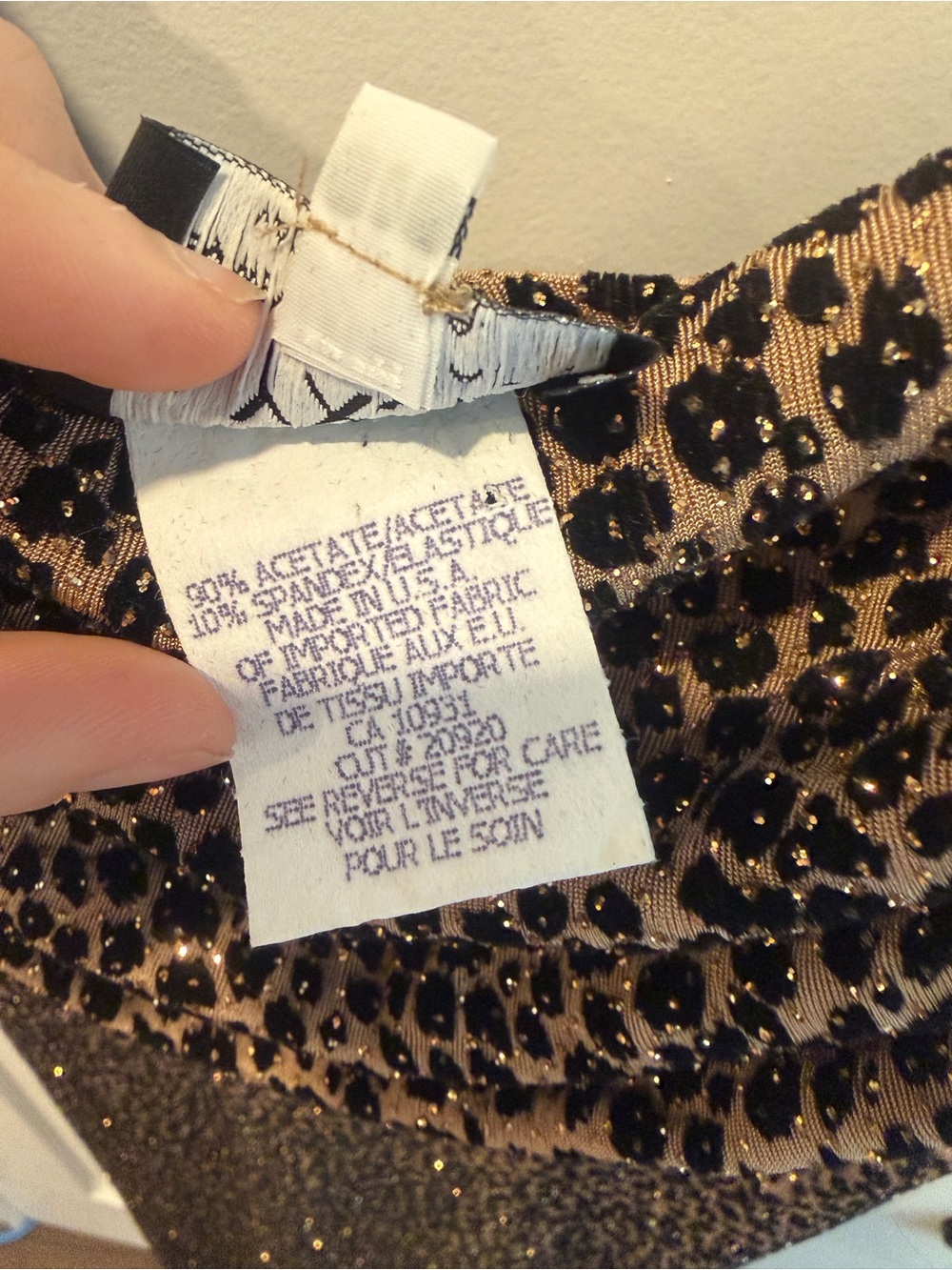 Vintage Onyx Nite Leopard Print Sparkly Cowl Dress - Picture 7 of 14